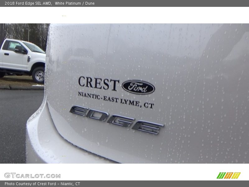White Platinum / Dune 2018 Ford Edge SEL AWD