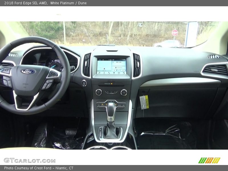 White Platinum / Dune 2018 Ford Edge SEL AWD