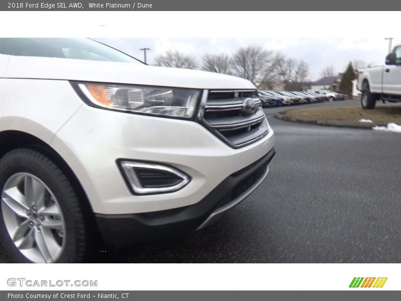 White Platinum / Dune 2018 Ford Edge SEL AWD