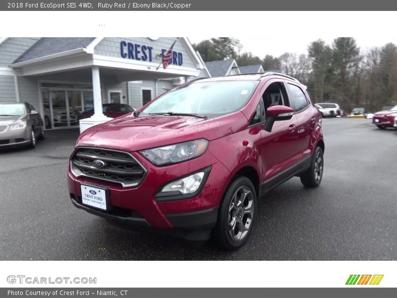 Ruby Red / Ebony Black/Copper 2018 Ford EcoSport SES 4WD