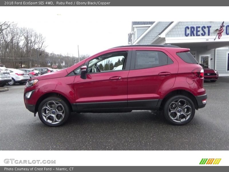 Ruby Red / Ebony Black/Copper 2018 Ford EcoSport SES 4WD