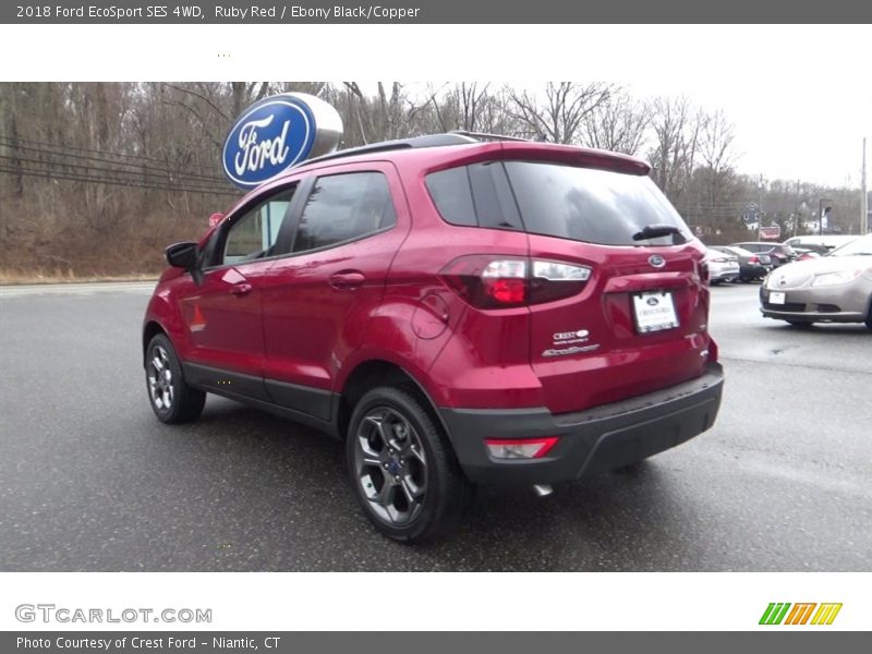 Ruby Red / Ebony Black/Copper 2018 Ford EcoSport SES 4WD
