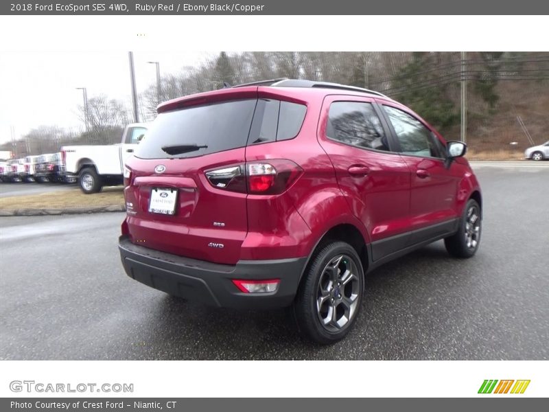 Ruby Red / Ebony Black/Copper 2018 Ford EcoSport SES 4WD