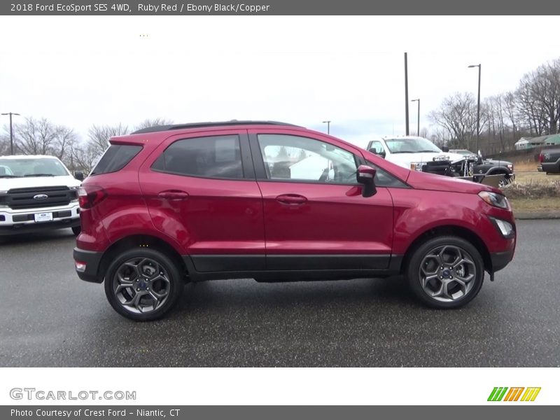 Ruby Red / Ebony Black/Copper 2018 Ford EcoSport SES 4WD