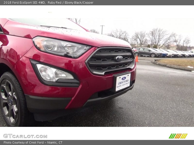 Ruby Red / Ebony Black/Copper 2018 Ford EcoSport SES 4WD