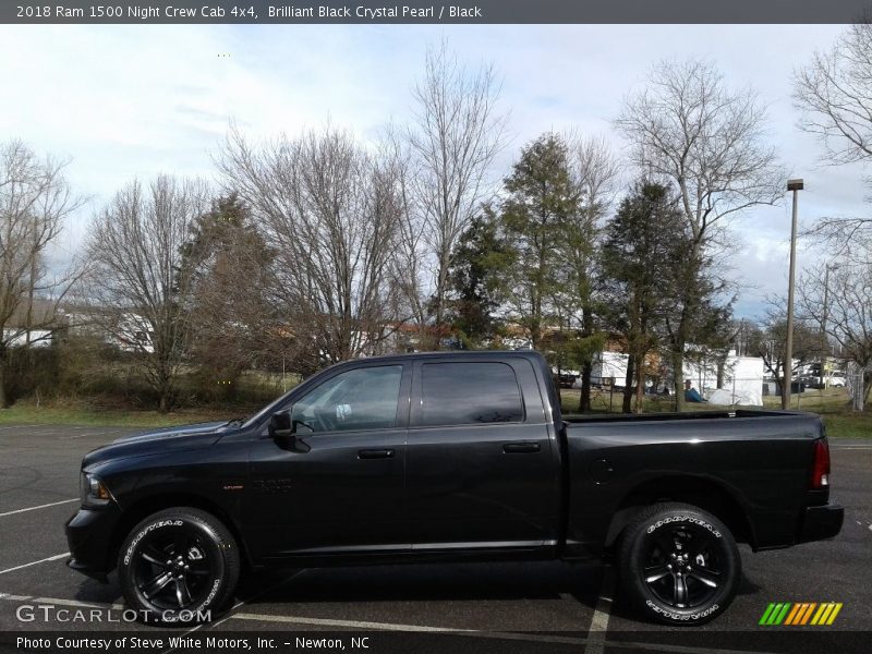 Brilliant Black Crystal Pearl / Black 2018 Ram 1500 Night Crew Cab 4x4