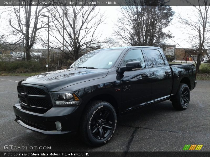 Brilliant Black Crystal Pearl / Black 2018 Ram 1500 Night Crew Cab 4x4