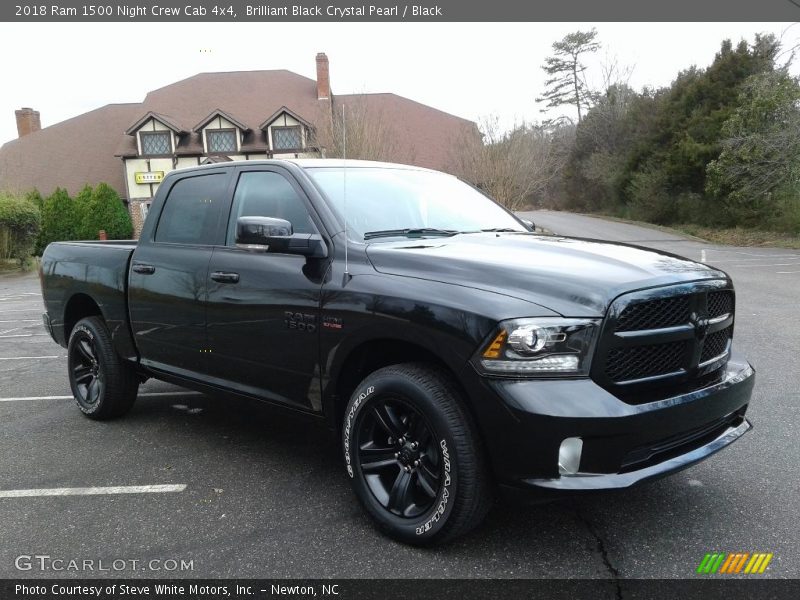 Brilliant Black Crystal Pearl / Black 2018 Ram 1500 Night Crew Cab 4x4
