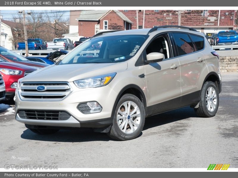 White Gold / Charcoal Black 2018 Ford Escape SE 4WD