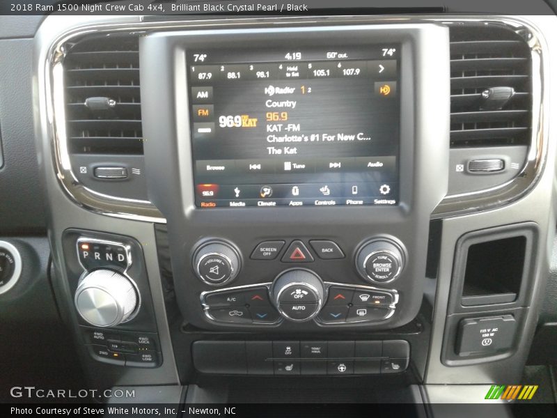 Brilliant Black Crystal Pearl / Black 2018 Ram 1500 Night Crew Cab 4x4