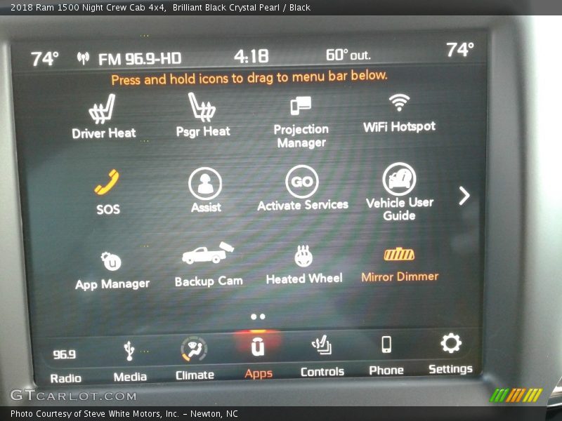 Brilliant Black Crystal Pearl / Black 2018 Ram 1500 Night Crew Cab 4x4