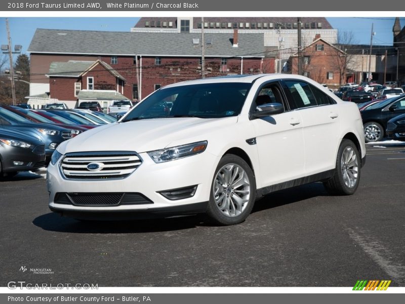 White Platinum / Charcoal Black 2018 Ford Taurus Limited AWD