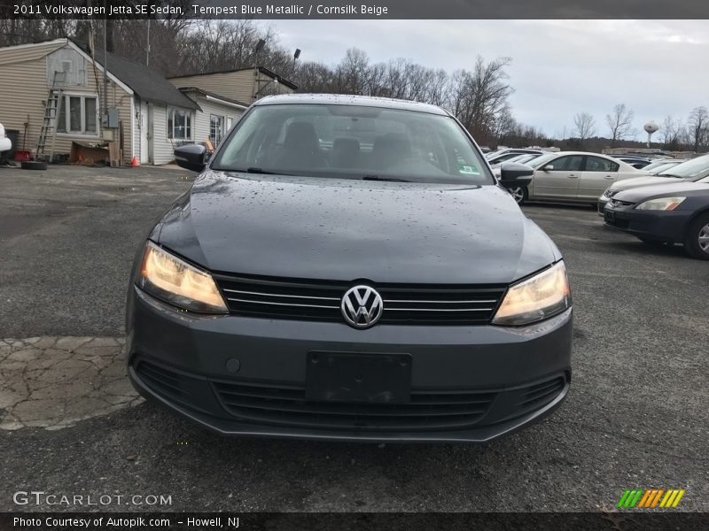 Tempest Blue Metallic / Cornsilk Beige 2011 Volkswagen Jetta SE Sedan