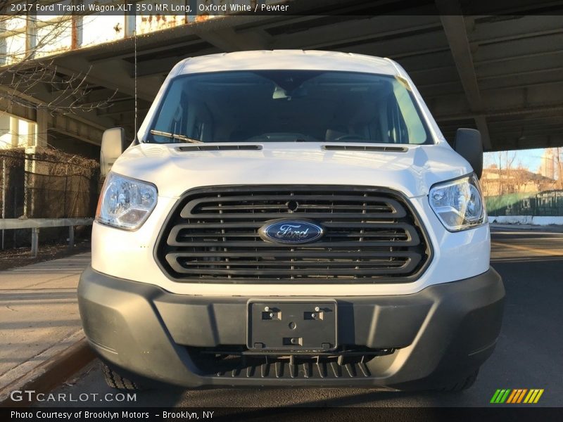 Oxford White / Pewter 2017 Ford Transit Wagon XLT 350 MR Long