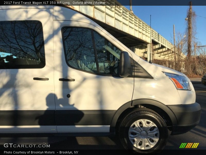 Oxford White / Pewter 2017 Ford Transit Wagon XLT 350 MR Long