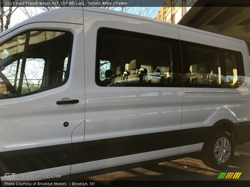 Oxford White / Pewter 2017 Ford Transit Wagon XLT 350 MR Long