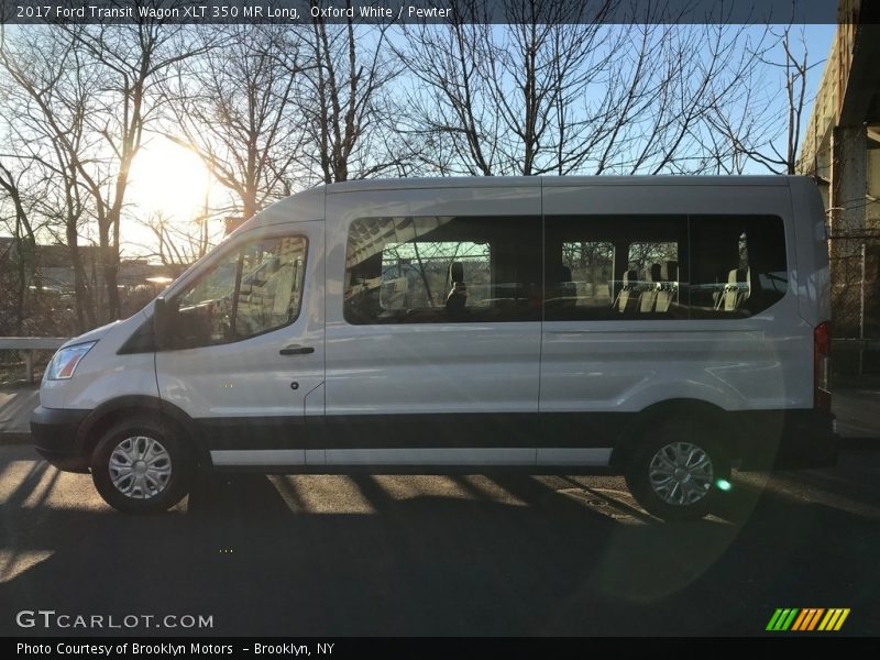 Oxford White / Pewter 2017 Ford Transit Wagon XLT 350 MR Long