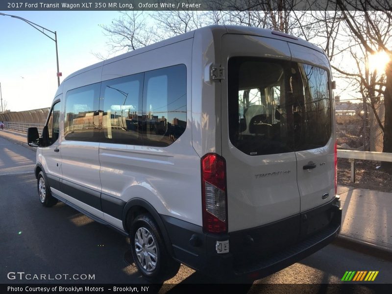 Oxford White / Pewter 2017 Ford Transit Wagon XLT 350 MR Long