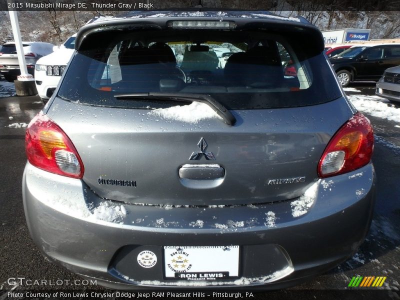 Thunder Gray / Black 2015 Mitsubishi Mirage DE