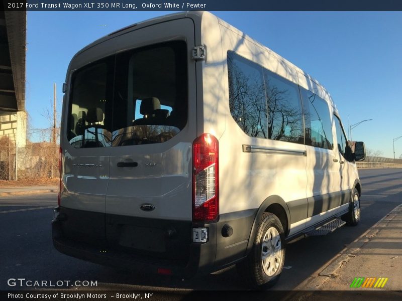 Oxford White / Pewter 2017 Ford Transit Wagon XLT 350 MR Long
