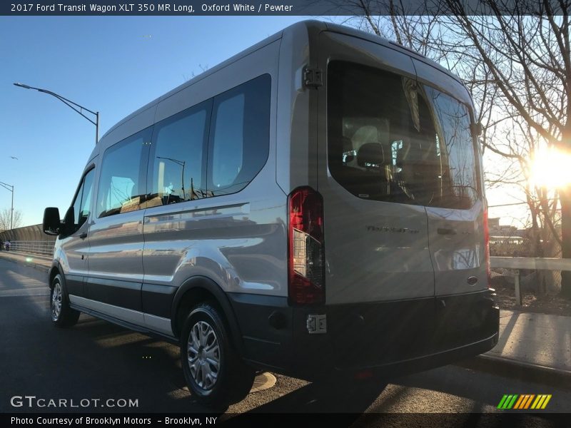 Oxford White / Pewter 2017 Ford Transit Wagon XLT 350 MR Long
