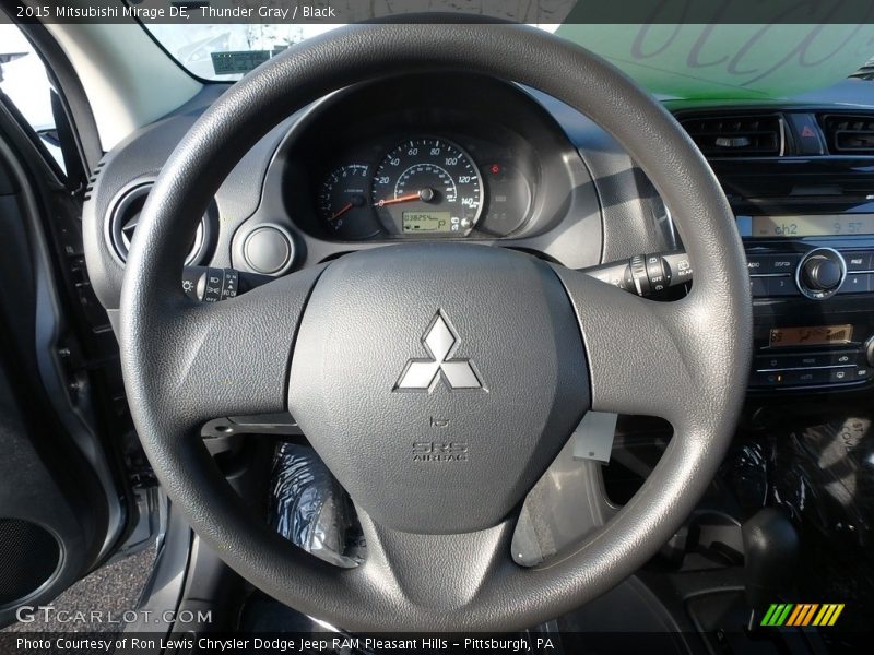 Thunder Gray / Black 2015 Mitsubishi Mirage DE