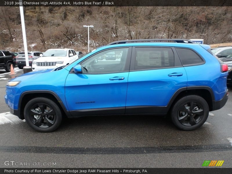 Hydro Blue Pearl / Black 2018 Jeep Cherokee High Altitude 4x4
