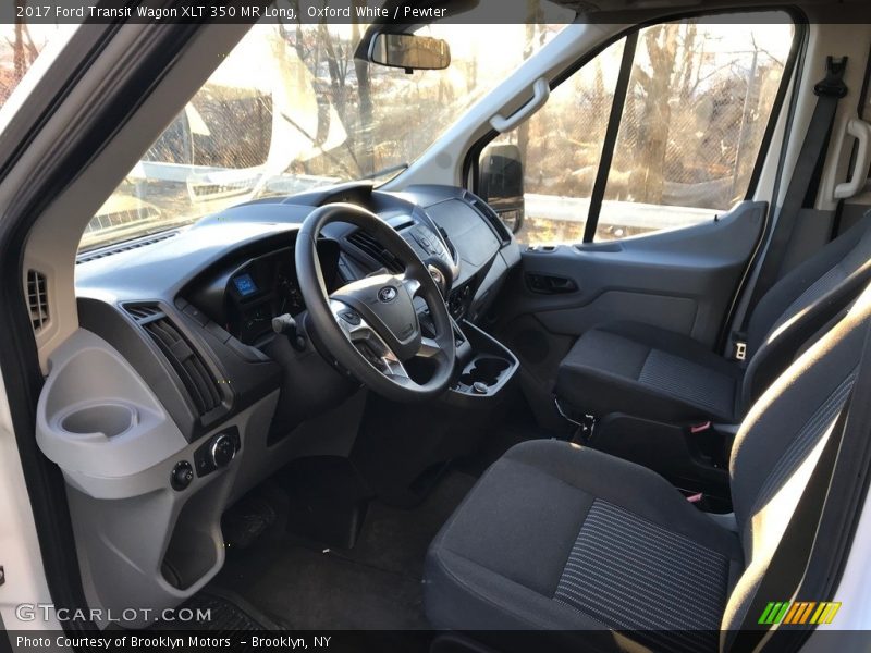 Oxford White / Pewter 2017 Ford Transit Wagon XLT 350 MR Long