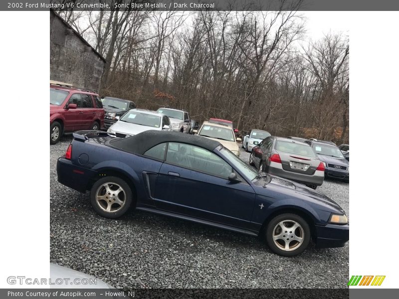 Sonic Blue Metallic / Dark Charcoal 2002 Ford Mustang V6 Convertible