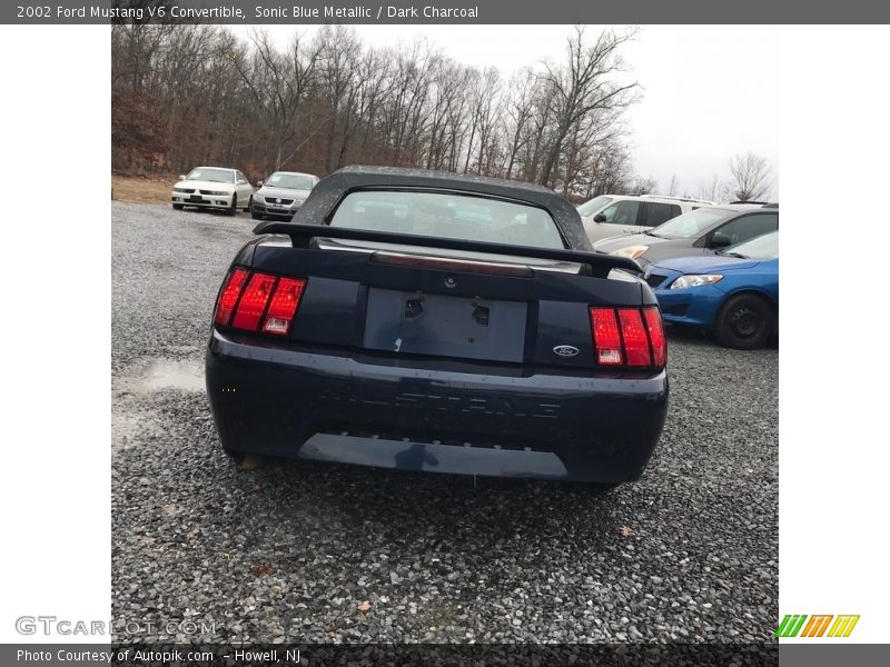 Sonic Blue Metallic / Dark Charcoal 2002 Ford Mustang V6 Convertible