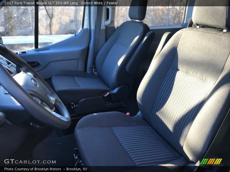 Oxford White / Pewter 2017 Ford Transit Wagon XLT 350 MR Long