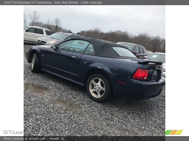 Sonic Blue Metallic / Dark Charcoal 2002 Ford Mustang V6 Convertible