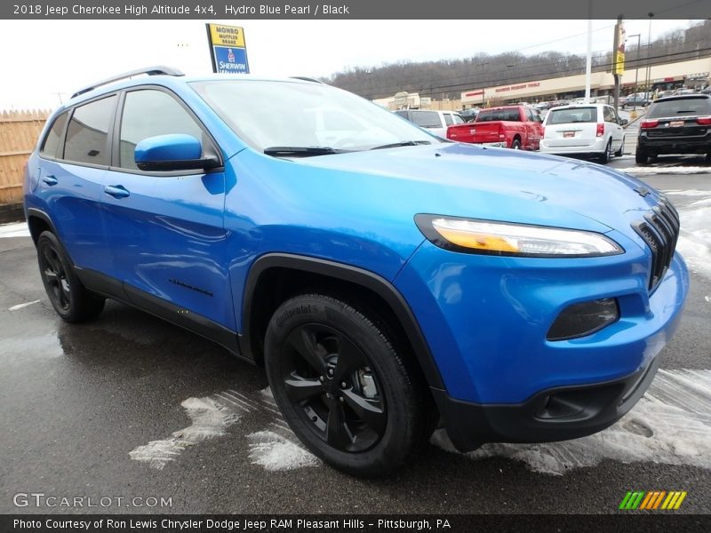 Hydro Blue Pearl / Black 2018 Jeep Cherokee High Altitude 4x4