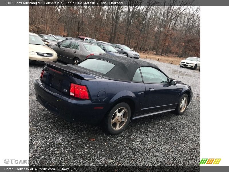 Sonic Blue Metallic / Dark Charcoal 2002 Ford Mustang V6 Convertible