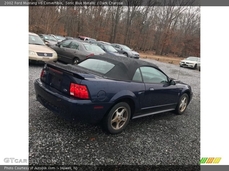 Sonic Blue Metallic / Dark Charcoal 2002 Ford Mustang V6 Convertible