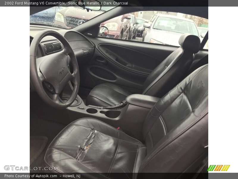 Sonic Blue Metallic / Dark Charcoal 2002 Ford Mustang V6 Convertible