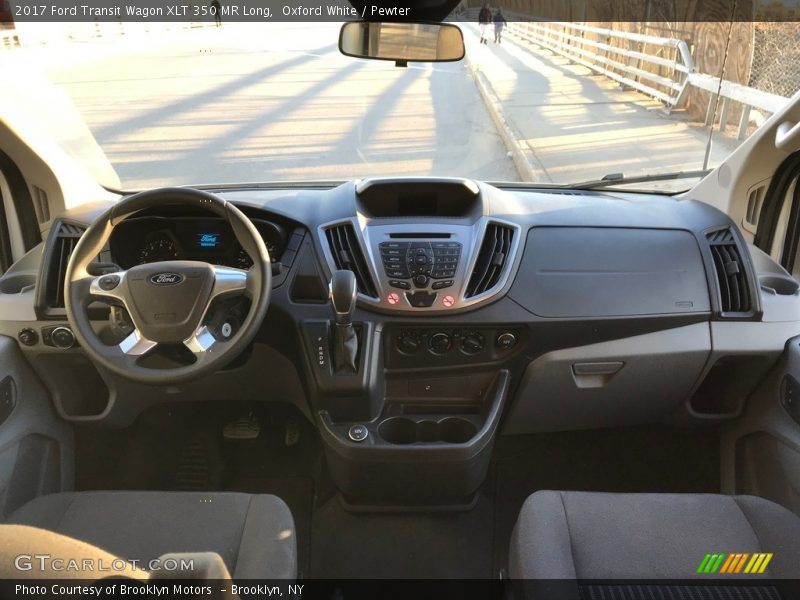 Oxford White / Pewter 2017 Ford Transit Wagon XLT 350 MR Long