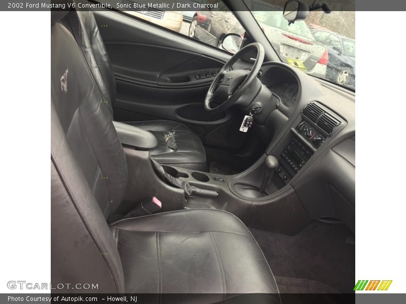 Sonic Blue Metallic / Dark Charcoal 2002 Ford Mustang V6 Convertible