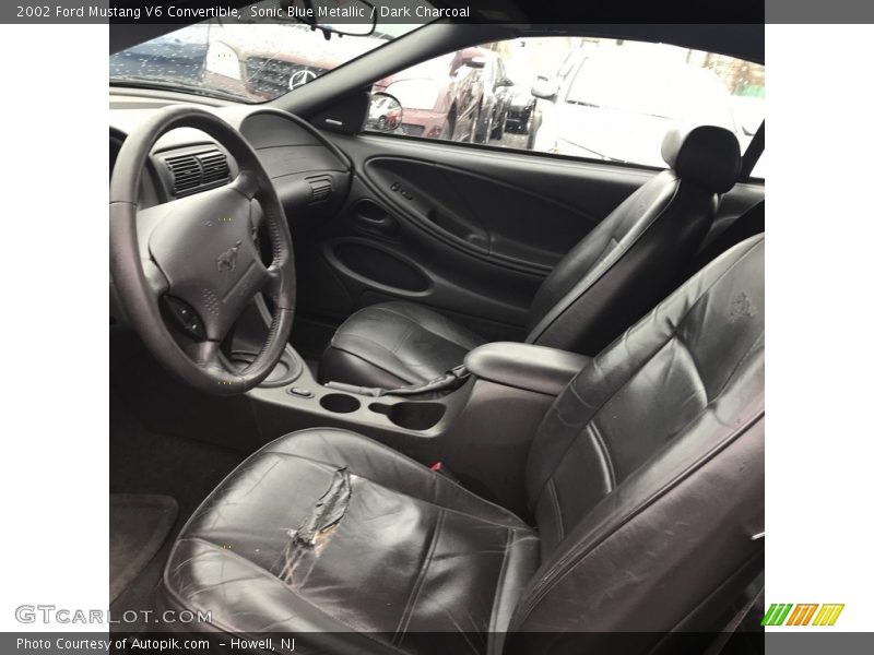 Sonic Blue Metallic / Dark Charcoal 2002 Ford Mustang V6 Convertible