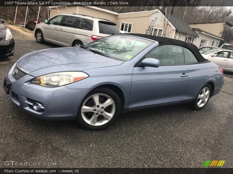 Blue Streak Metallic / Dark Stone 2007 Toyota Solara SLE V6 Convertible