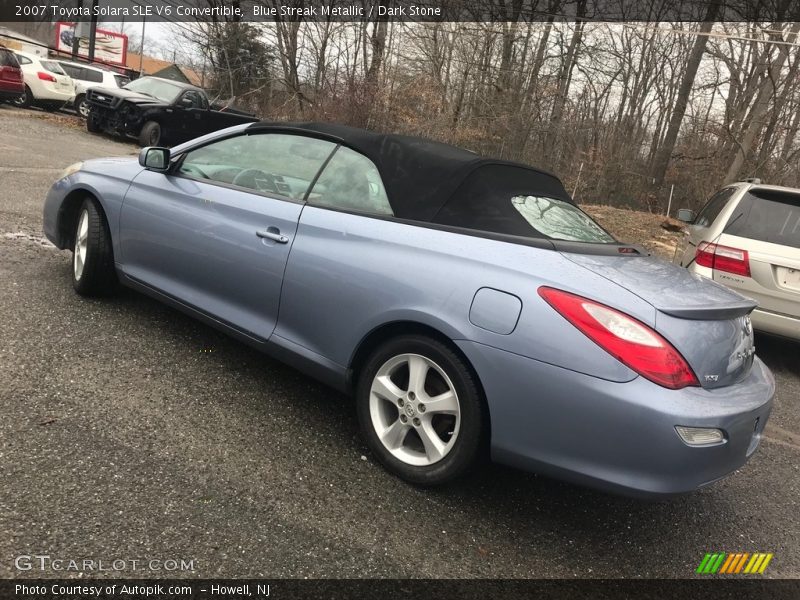Blue Streak Metallic / Dark Stone 2007 Toyota Solara SLE V6 Convertible