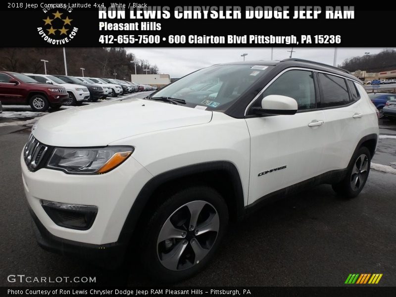 White / Black 2018 Jeep Compass Latitude 4x4