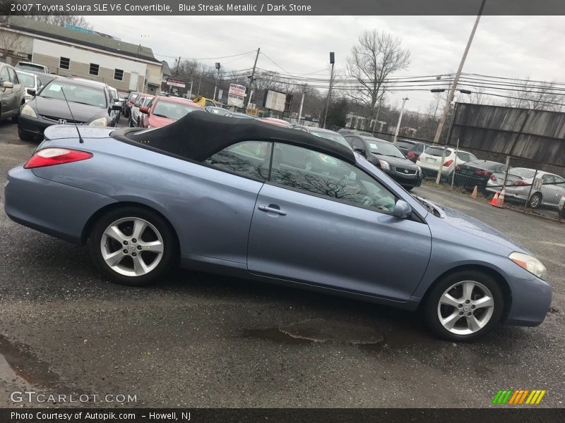 Blue Streak Metallic / Dark Stone 2007 Toyota Solara SLE V6 Convertible