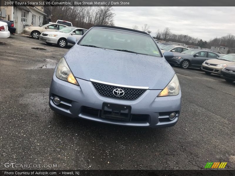 Blue Streak Metallic / Dark Stone 2007 Toyota Solara SLE V6 Convertible