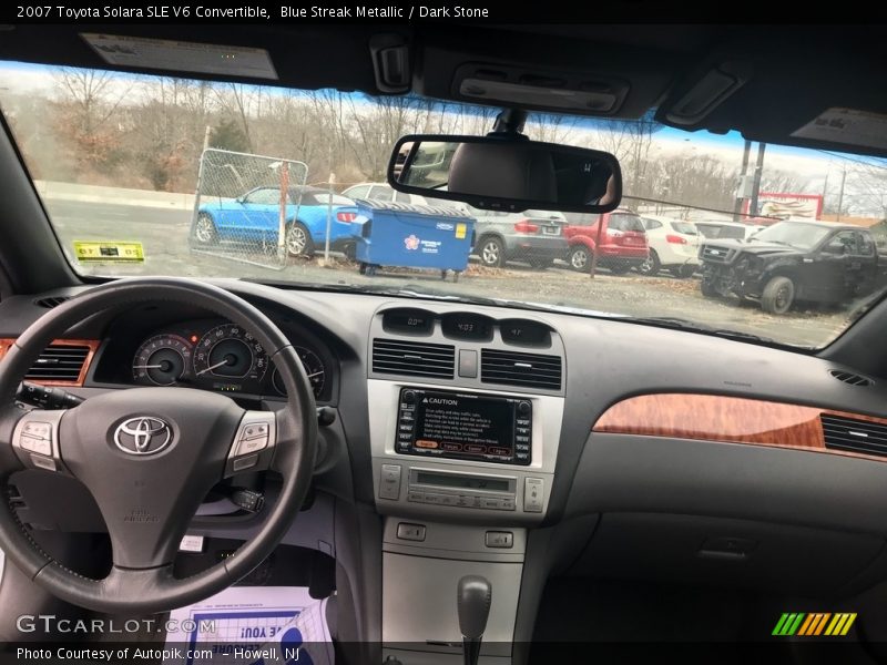 Blue Streak Metallic / Dark Stone 2007 Toyota Solara SLE V6 Convertible