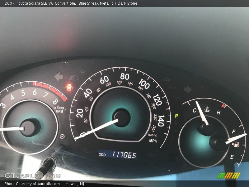 Blue Streak Metallic / Dark Stone 2007 Toyota Solara SLE V6 Convertible