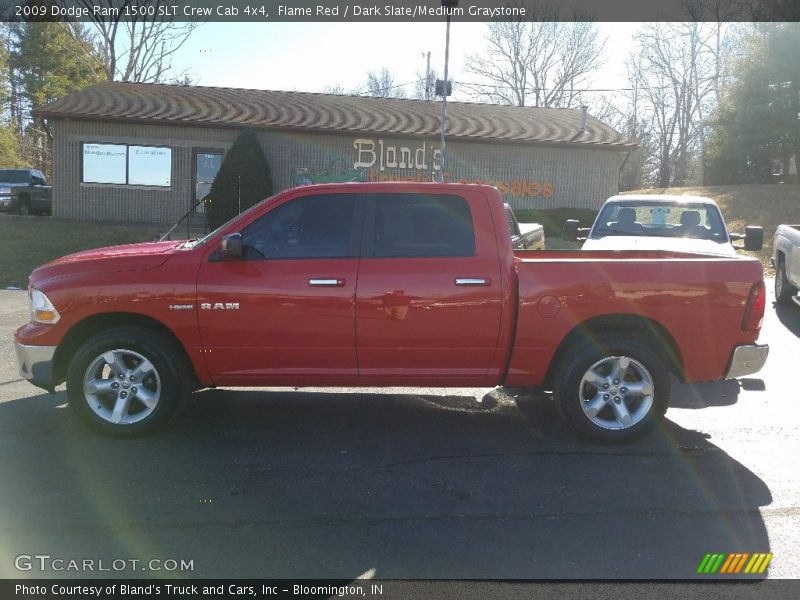 Flame Red / Dark Slate/Medium Graystone 2009 Dodge Ram 1500 SLT Crew Cab 4x4