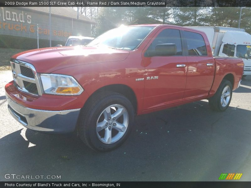 Flame Red / Dark Slate/Medium Graystone 2009 Dodge Ram 1500 SLT Crew Cab 4x4