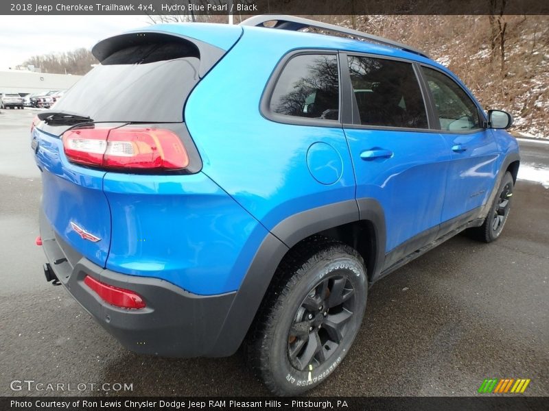 Hydro Blue Pearl / Black 2018 Jeep Cherokee Trailhawk 4x4