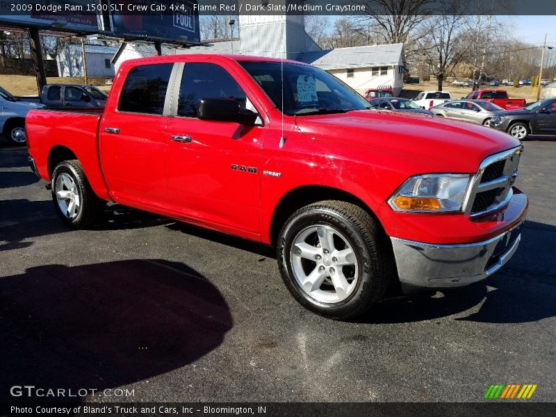 Flame Red / Dark Slate/Medium Graystone 2009 Dodge Ram 1500 SLT Crew Cab 4x4